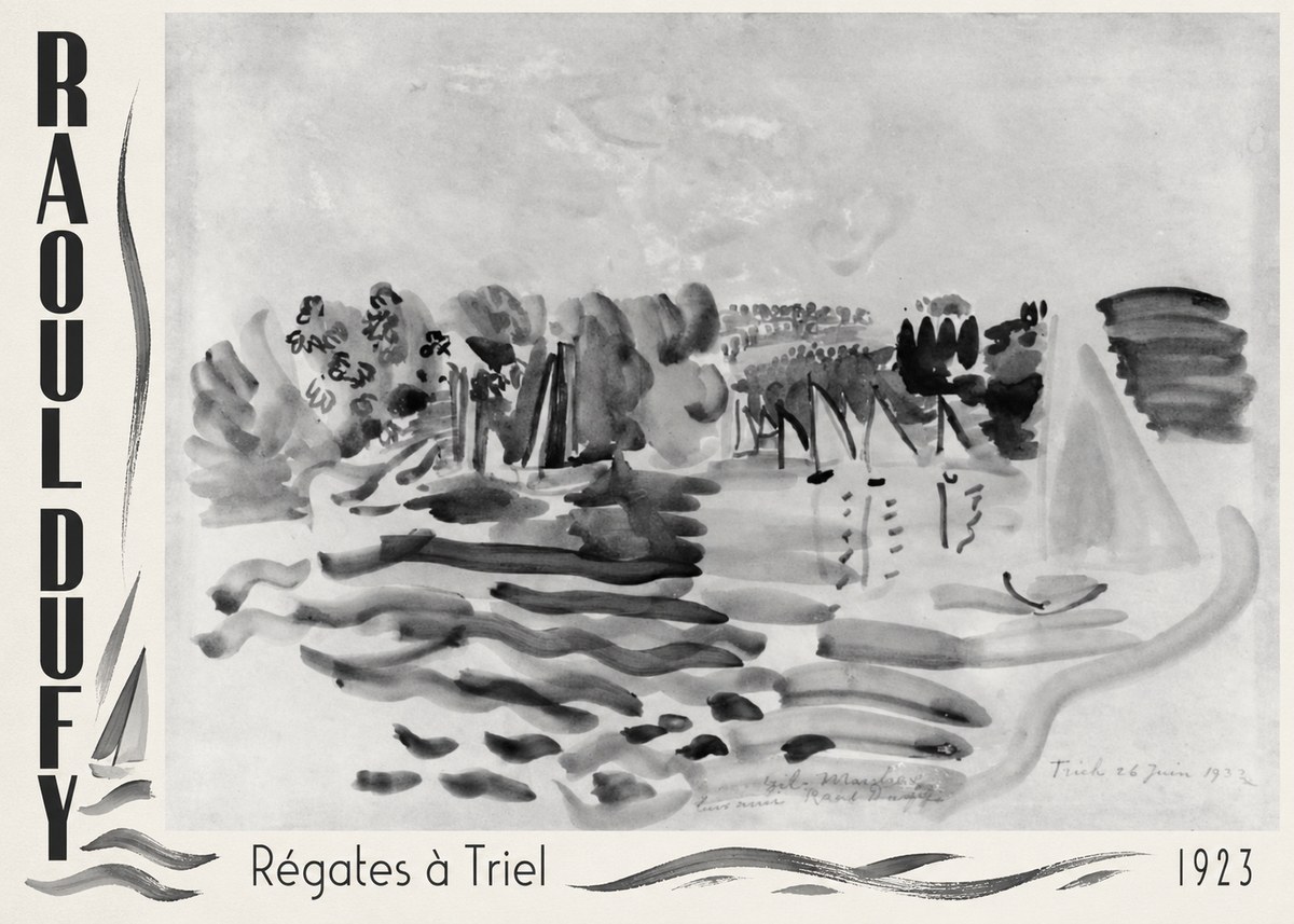 Raoul Dufy Régates À Triel No2 - Poszter