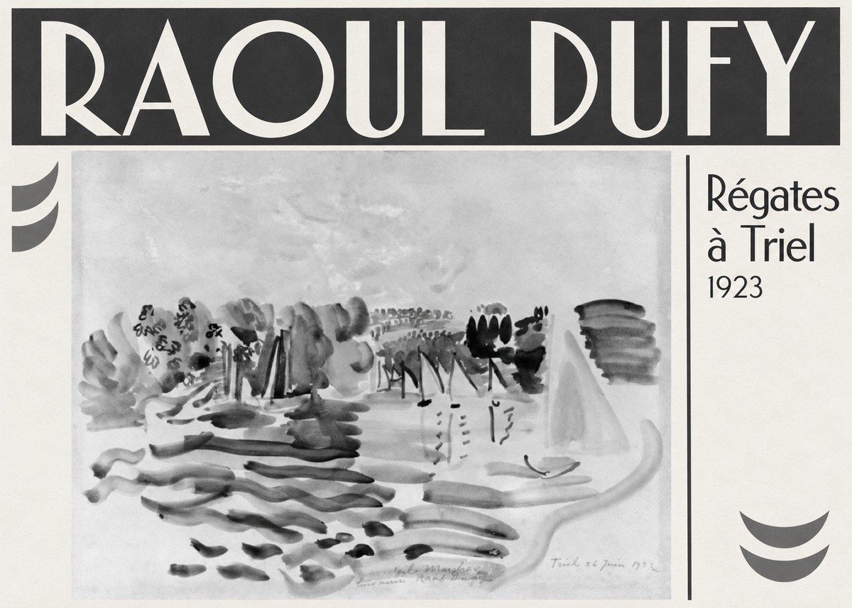 Raoul Dufy Régates À Triel No3 - Poszter