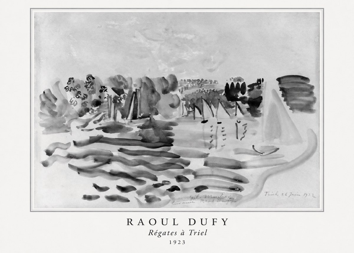 Raoul Dufy Régates À Triel No5 - Poszter