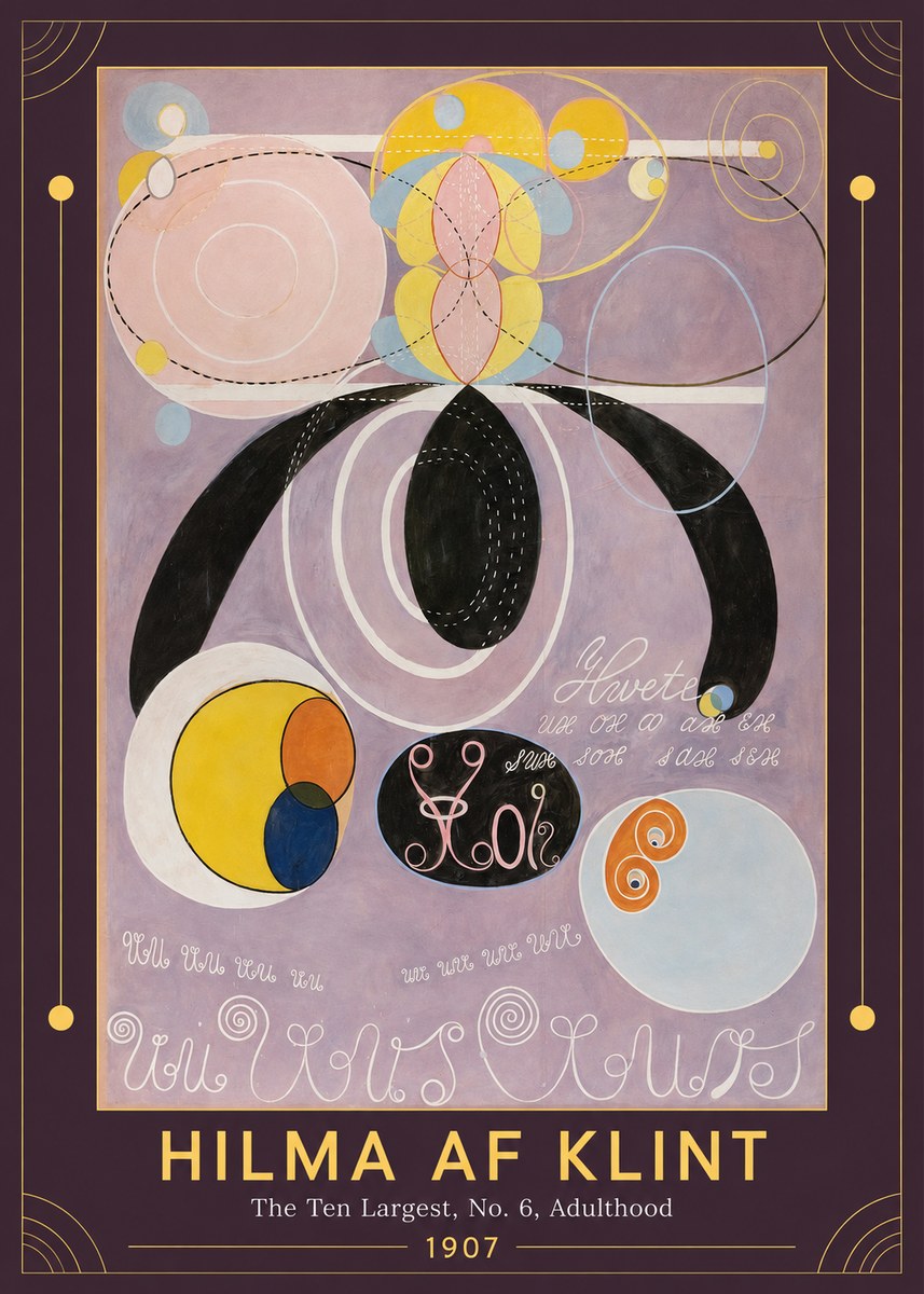 Hilma af Klint The Ten Largest, No. 6, Adulthood No1 - Poszter