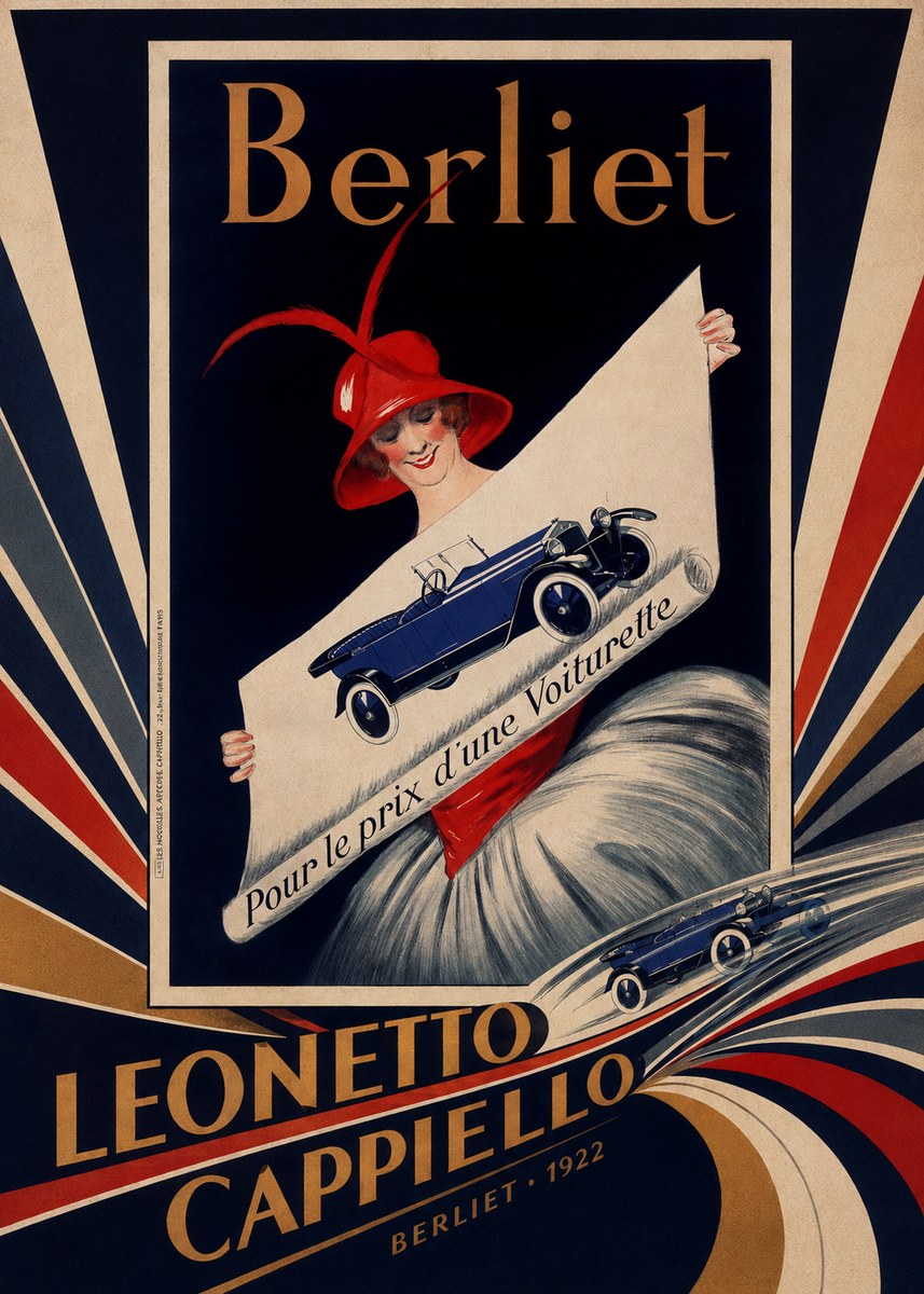 Leonetto Cappiello Berliet - Pour Le Prix D'une Voiturette No5 - Poszter