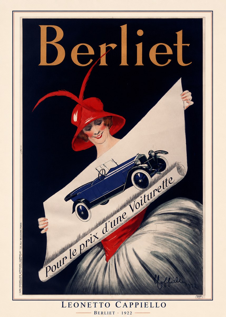 Leonetto Cappiello Berliet - Pour Le Prix D'une Voiturette No6 - Poszter