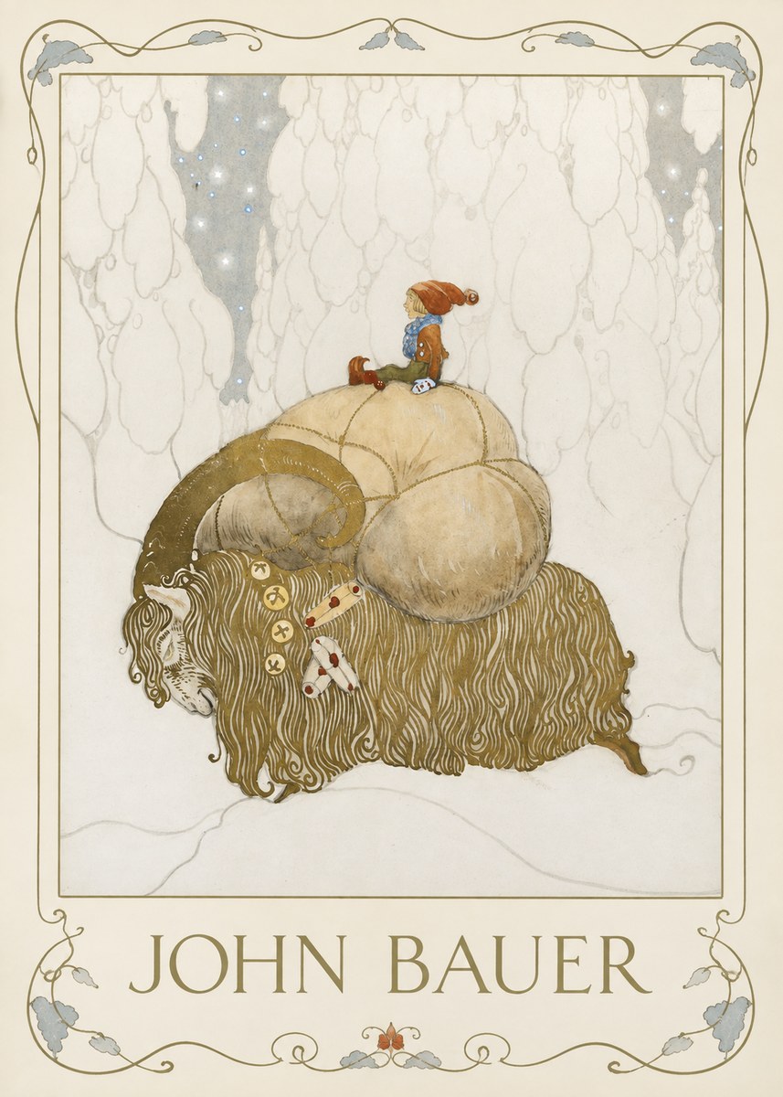 John Bauer The Boy and the Musk Ox No1 - Poszter