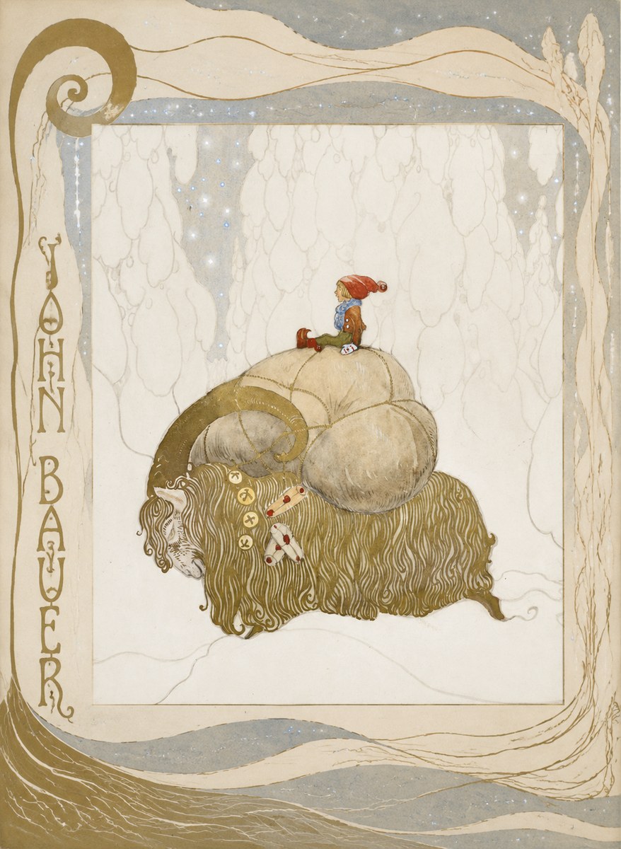 John Bauer The Boy and the Musk Ox No6 - Poszter