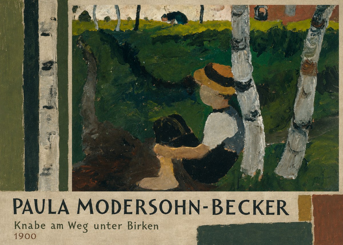 Paula Modersohn-Becker Knabe Am Weg Unter Birken No2 - Poszter