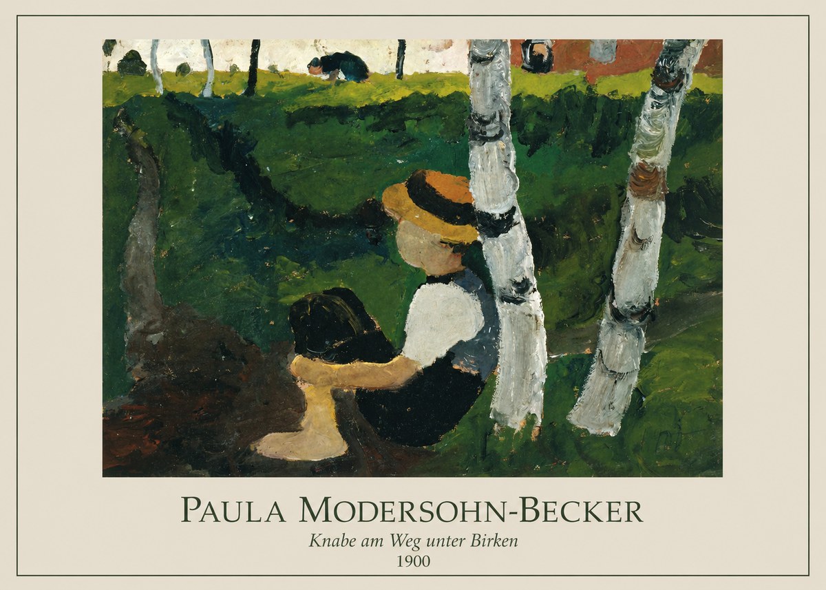 Paula Modersohn-Becker Knabe Am Weg Unter Birken No4 - Poszter