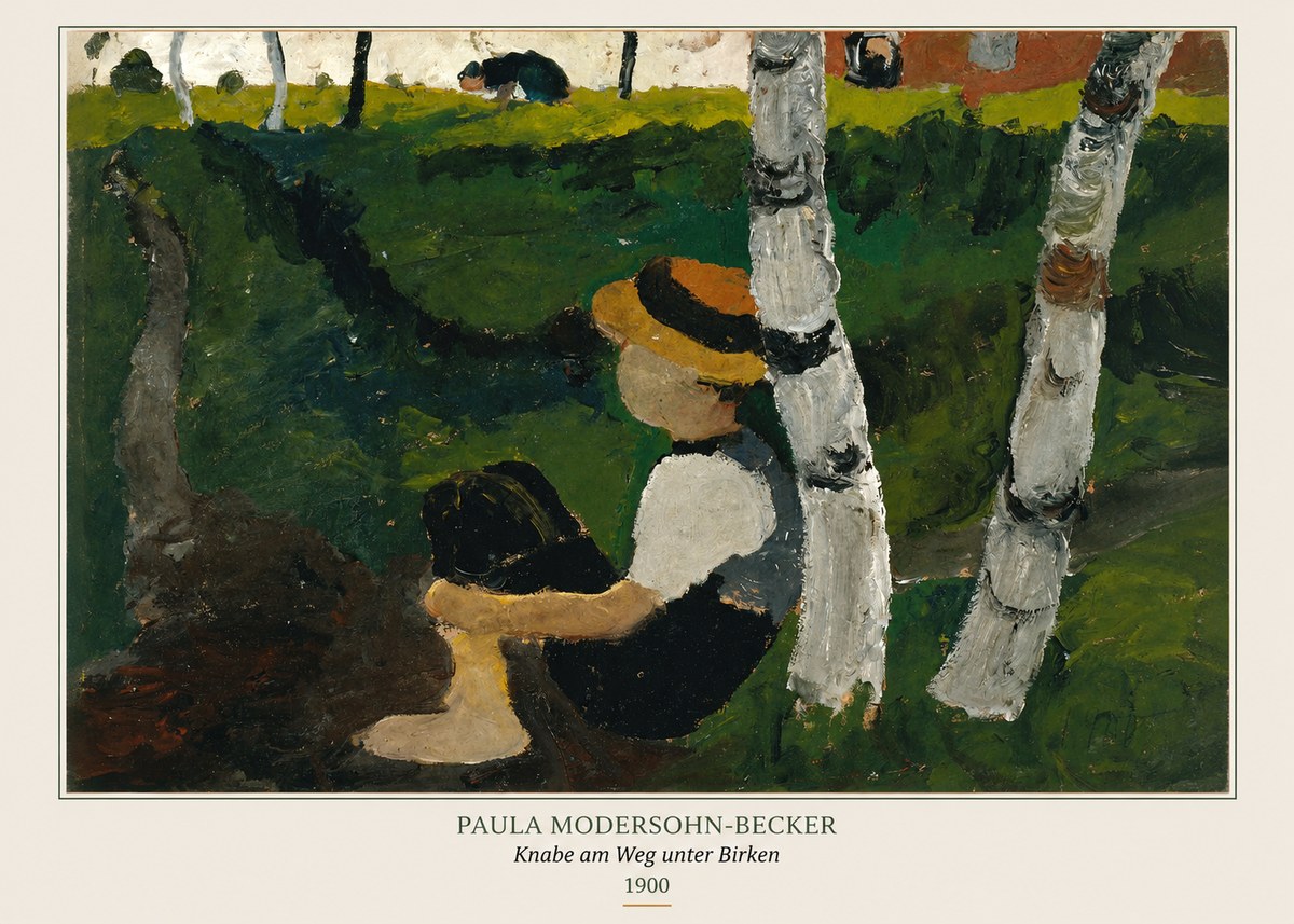 Paula Modersohn-Becker Knabe Am Weg Unter Birken No6 - Poszter