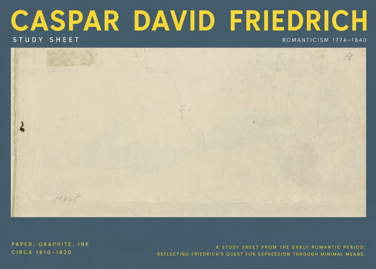 Caspar David Friedrich Study Sheet No5 - Poszter