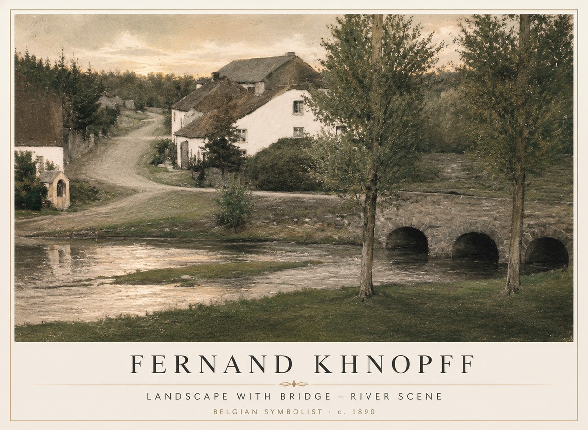 Fernand Khnopff Bridge at Froidmont No4 - Poszter