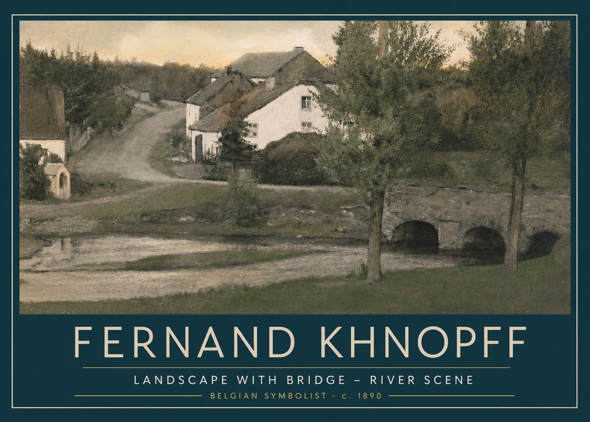 Fernand Khnopff Bridge at Froidmont No5 - Poszter