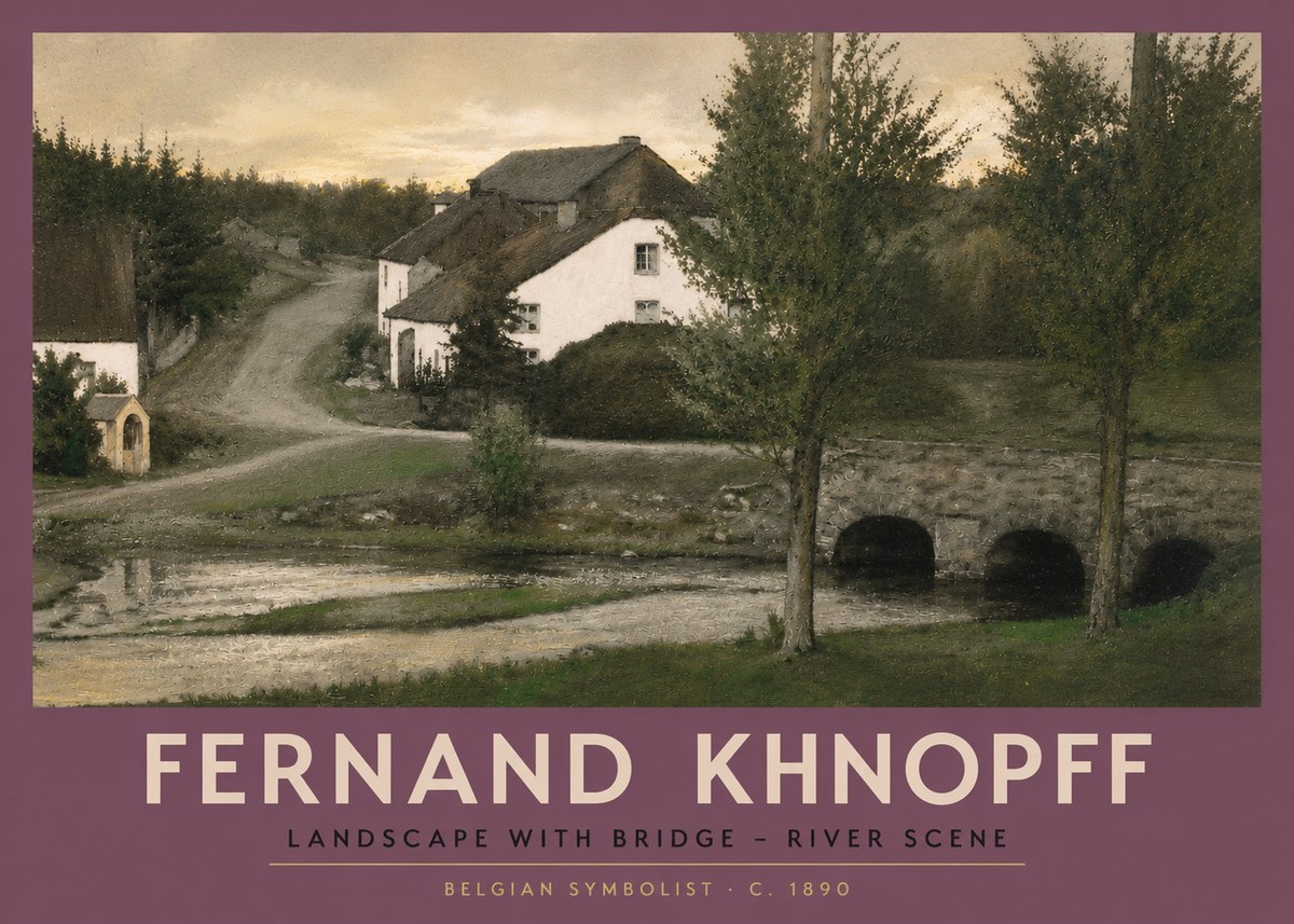 Fernand Khnopff Bridge at Froidmont No6 - Poszter