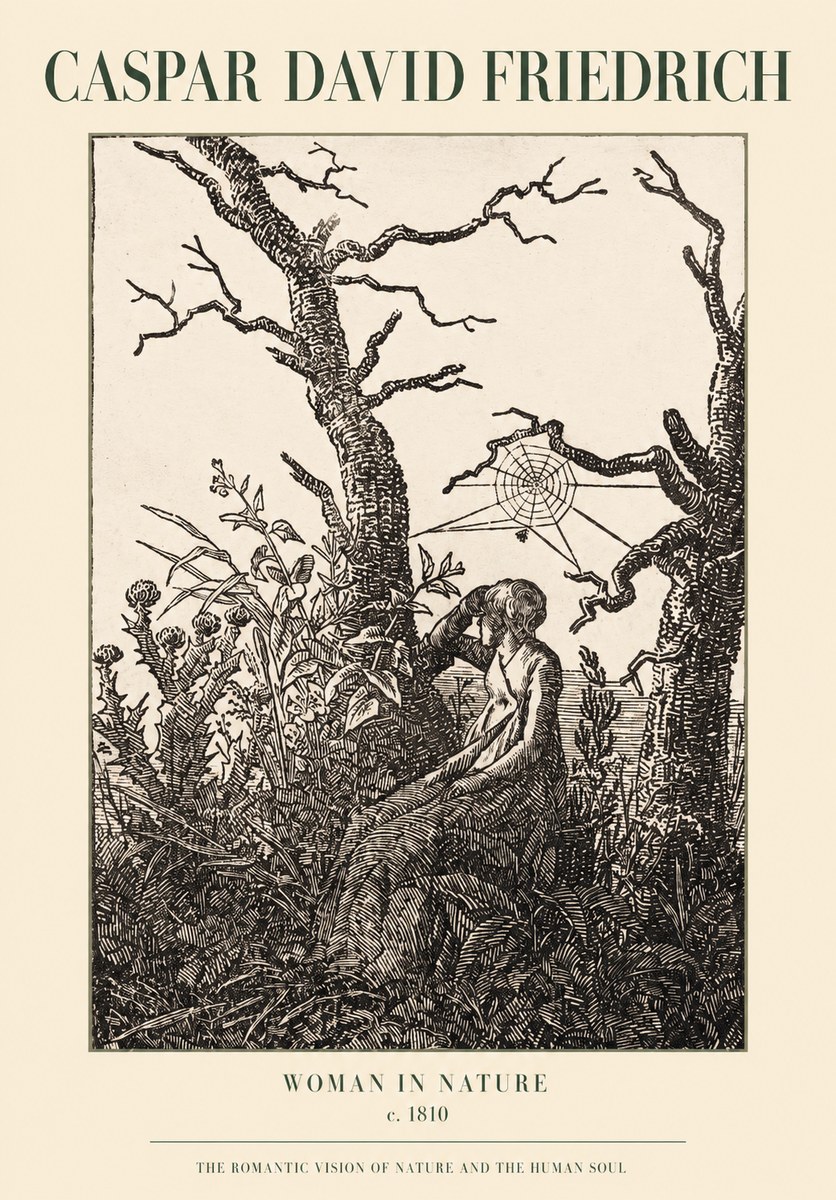 Caspar David Friedrich Woman in Nature No1 - Poszter