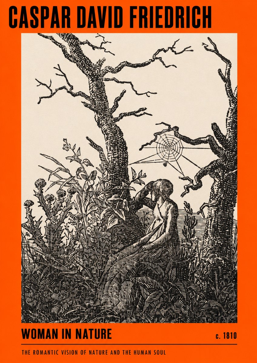 Caspar David Friedrich Woman in Nature No2 - Poszter