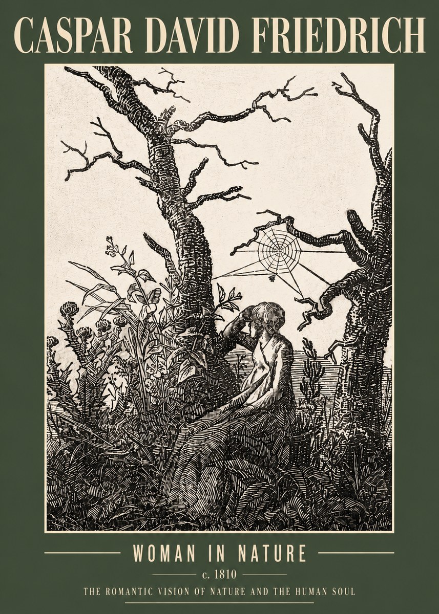 Caspar David Friedrich Woman in Nature No4 - Poszter