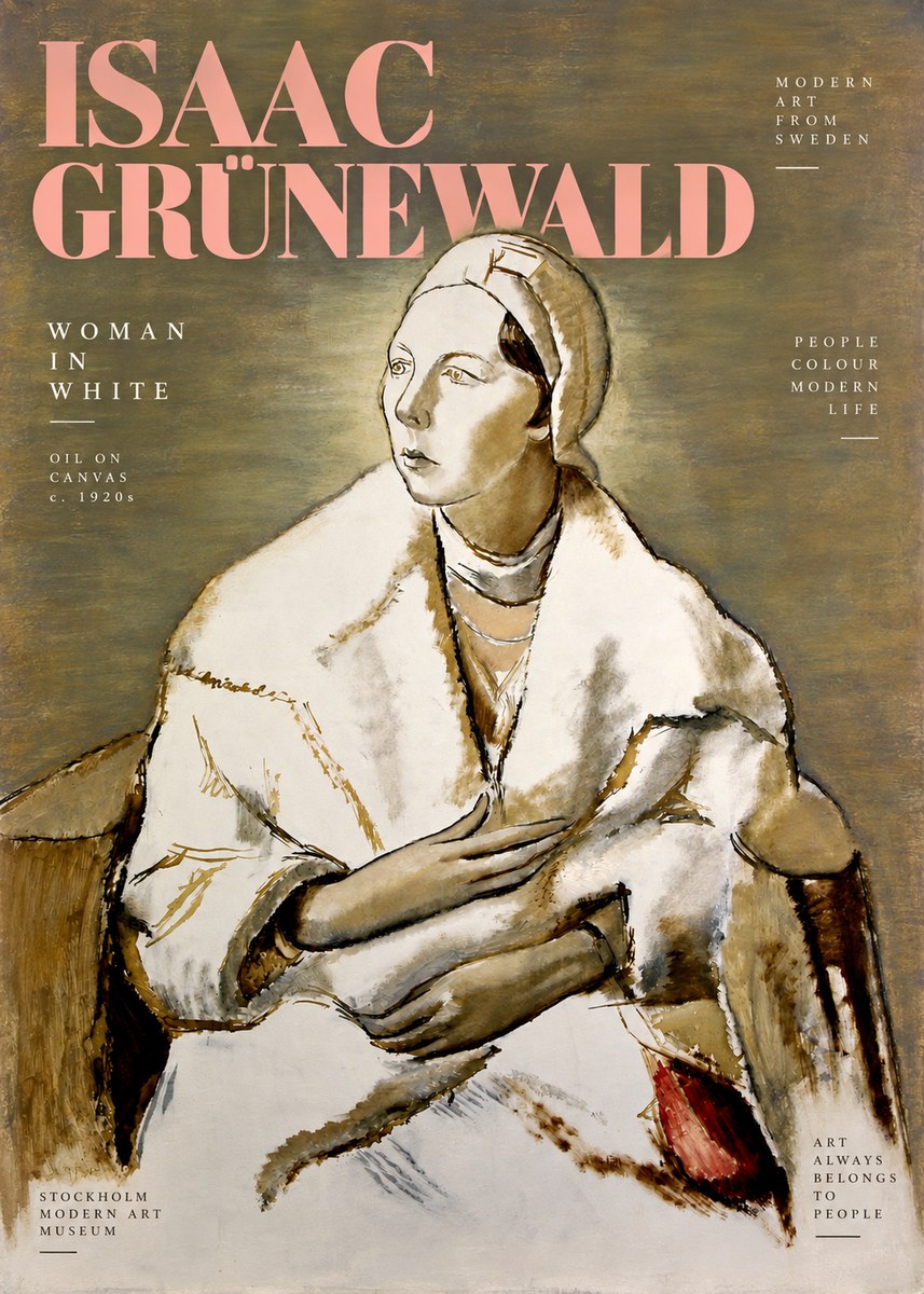 Isaac Grünewald The Woman in White No3 - Poszter