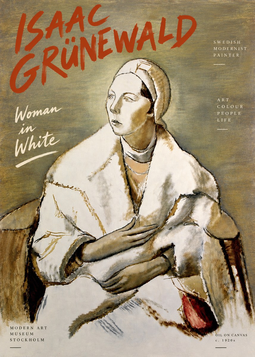 Isaac Grünewald The Woman in White No6 - Poszter