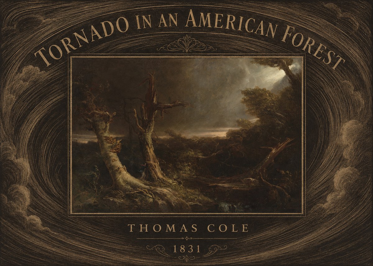 Thomas Cole Tornado in an American Forest No6 - Poszter
