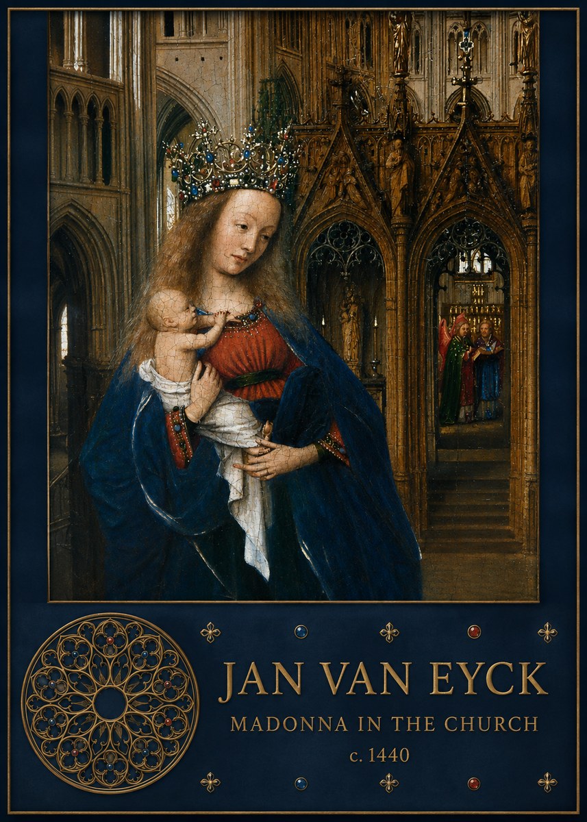 Jan van Eyck Madonna in the Church I No5 - Poszter
