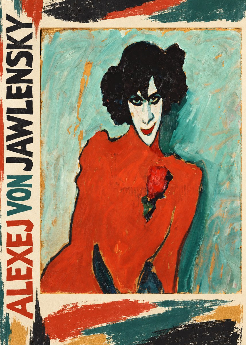 Alexej von Jawlensky Woman with Red Rose No2 - Poszter