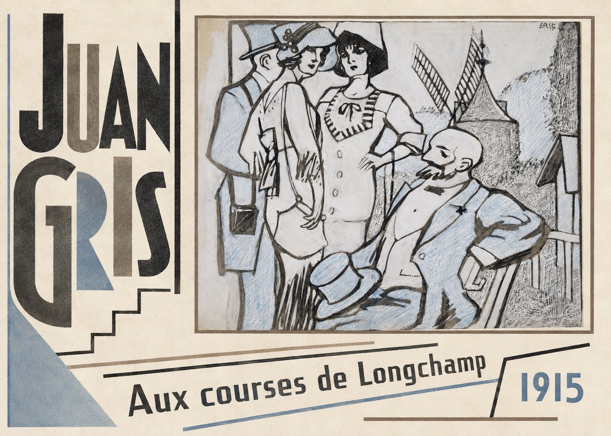 Juan Gris Aux Courses De Longchamp No3 - Poszter