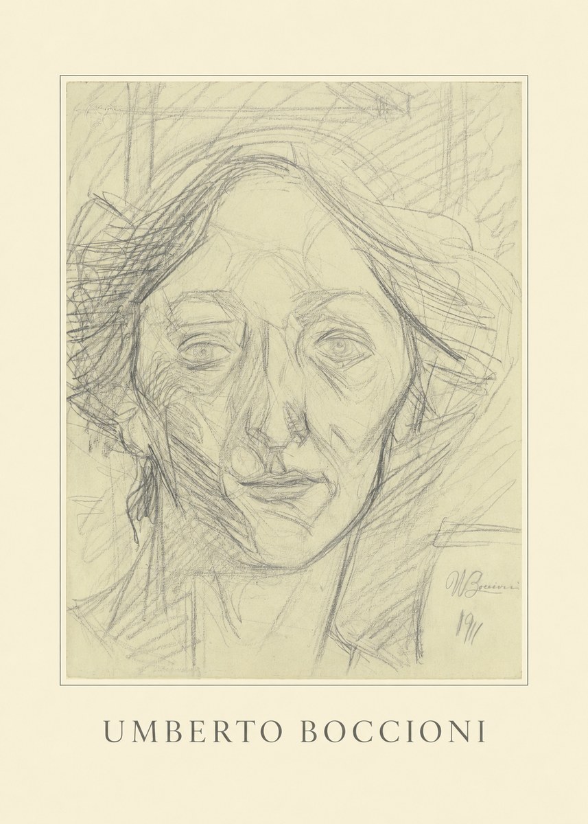 Umberto Boccioni Head of a Woman No3 - Poszter