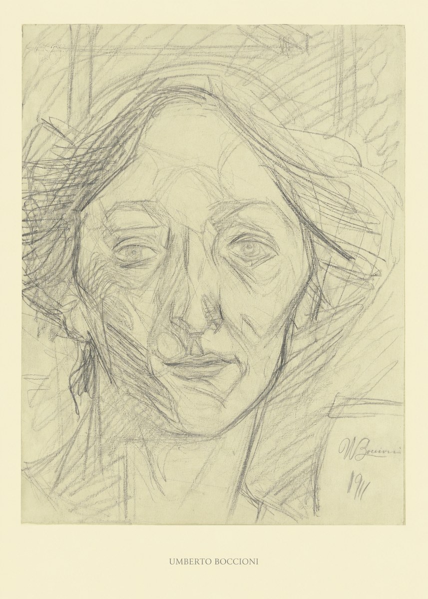 Umberto Boccioni Head of a Woman No5 - Poszter