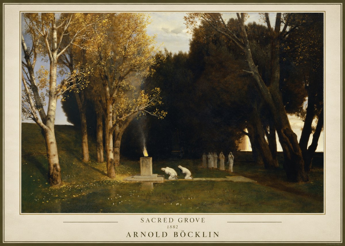 Arnold Böcklin Sacred Grove I No1 - Poszter
