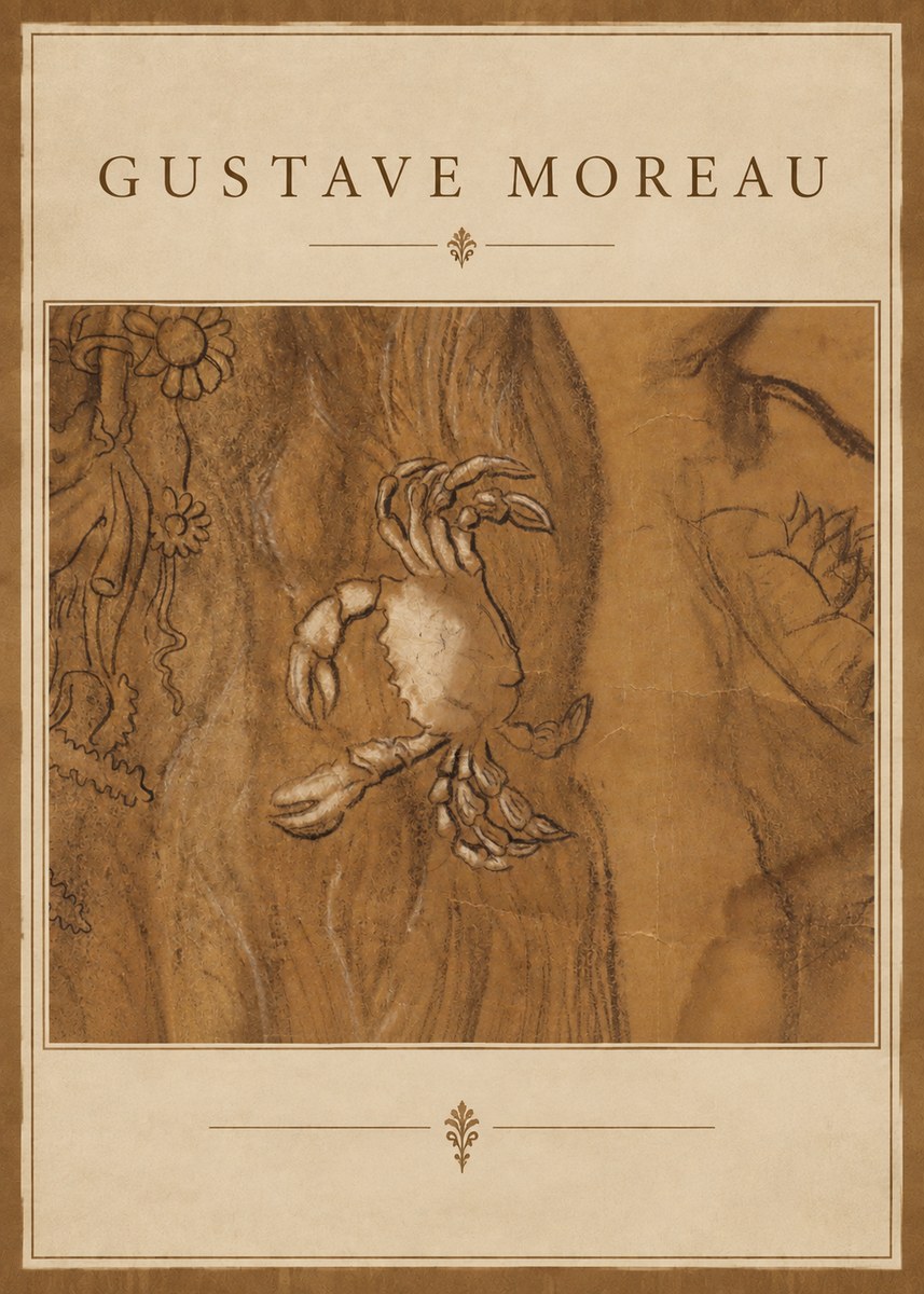Gustave Moreau Crab Study No2 - Poszter