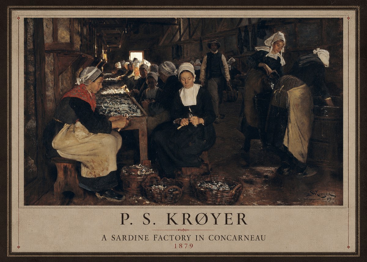 P.S. Krøyer A Sardine Factory in Concarneau No1 - Poszter