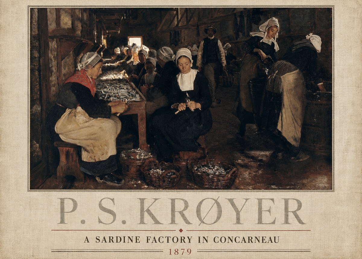 P.S. Krøyer A Sardine Factory in Concarneau No3 - Poszter