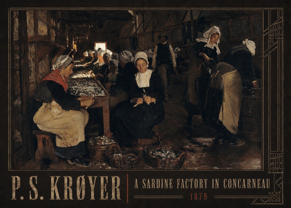 P.S. Krøyer A Sardine Factory in Concarneau No4 - Poszter