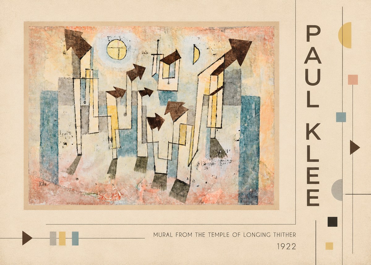 Paul Klee Mural from the Temple of Longing Thither No2 - Poszter
