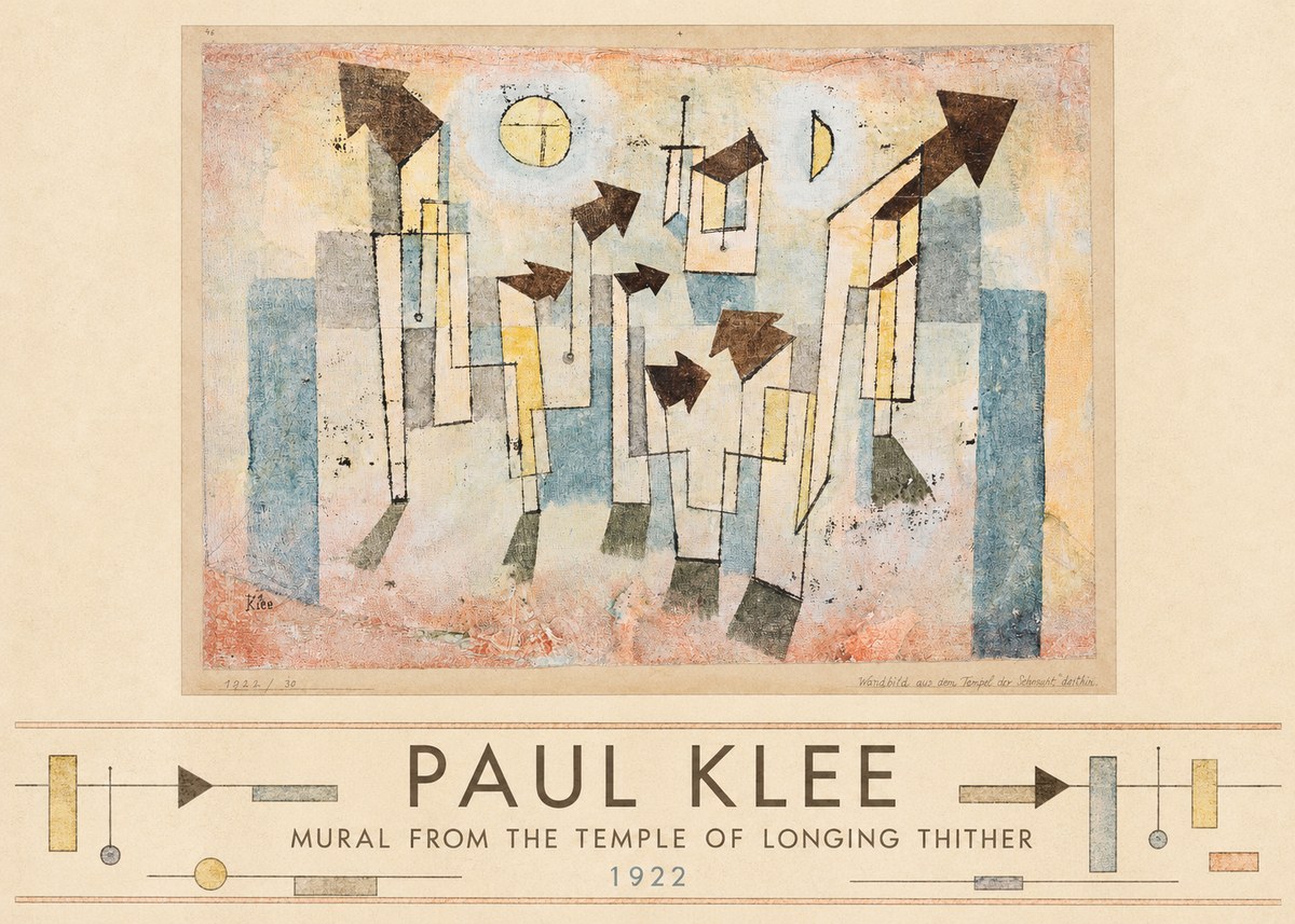 Paul Klee Mural from the Temple of Longing Thither No3 - Poszter