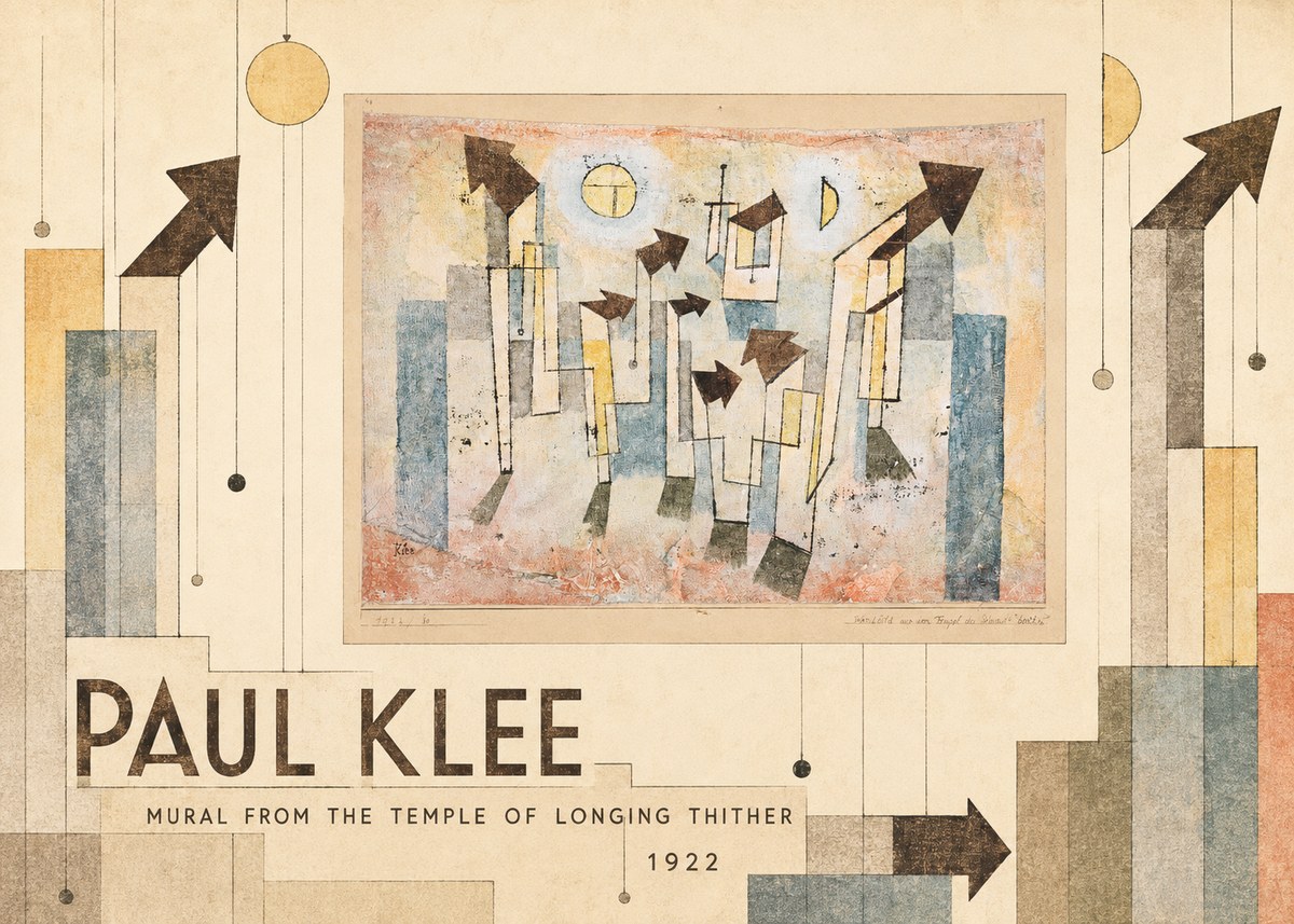 Paul Klee Mural from the Temple of Longing Thither No5 - Poszter
