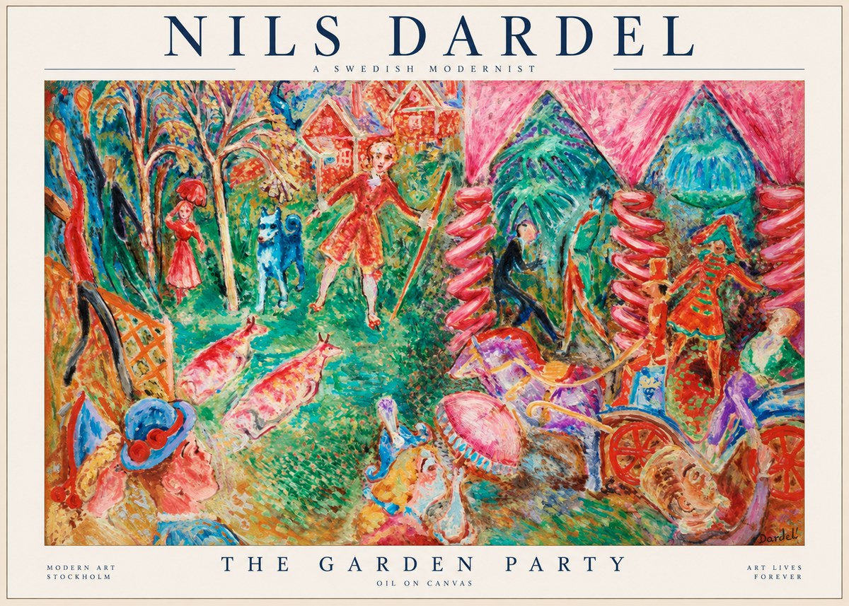 Nils Dardel The Garden Party No1 - Poszter
