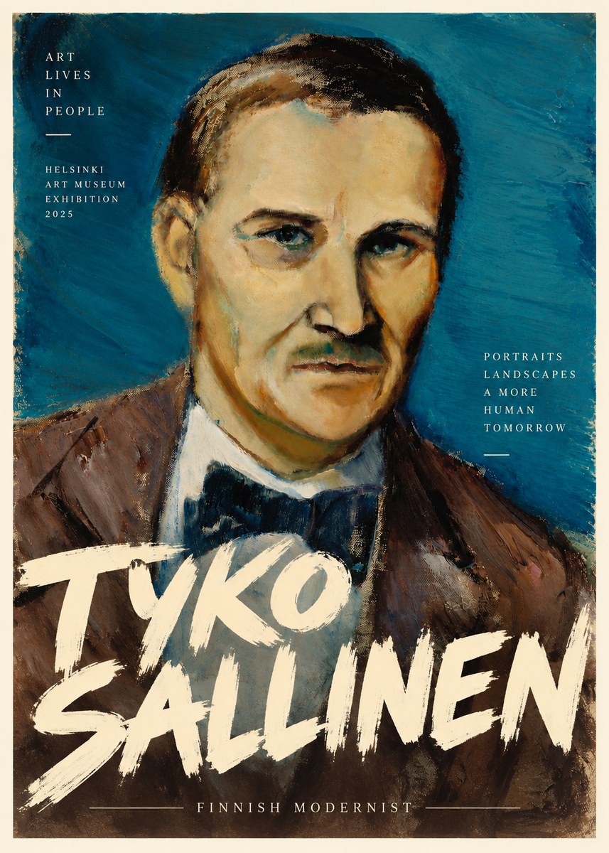 Tyko Sallinen Portrait of a Man I No3 - Poszter