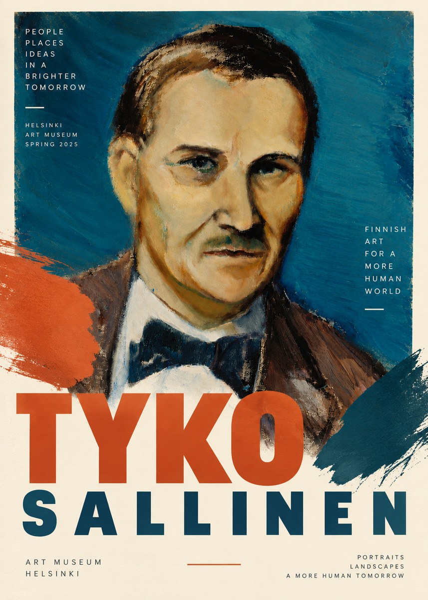 Tyko Sallinen Portrait of a Man I No4 - Poszter