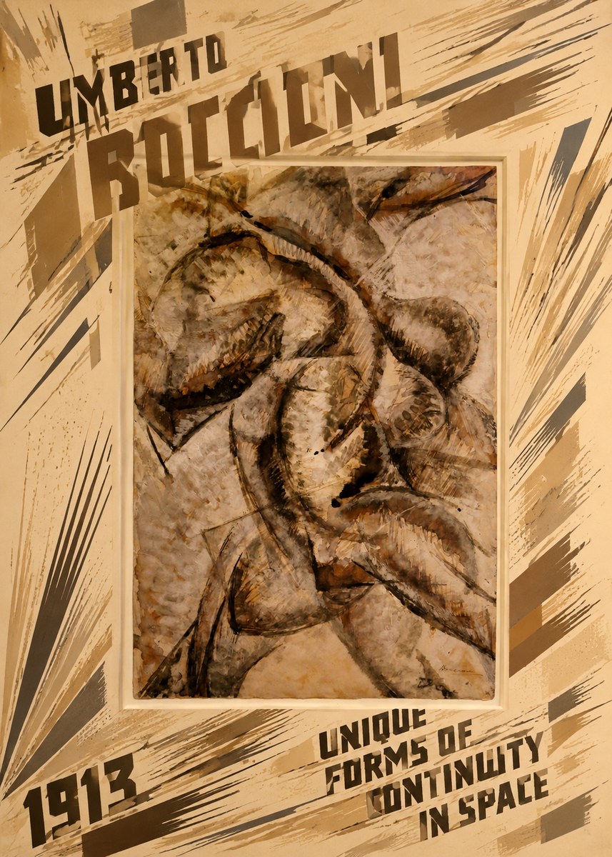 Umberto Boccioni Unique Forms of Continuity in Space No6 - Poszter