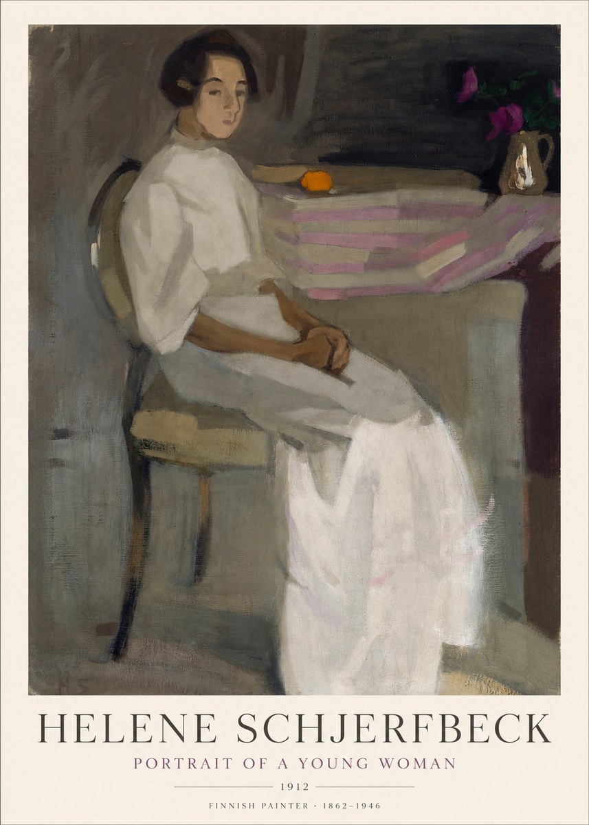 Helene Schjerfbeck Portrait of a Young Woman No1 - Poszter