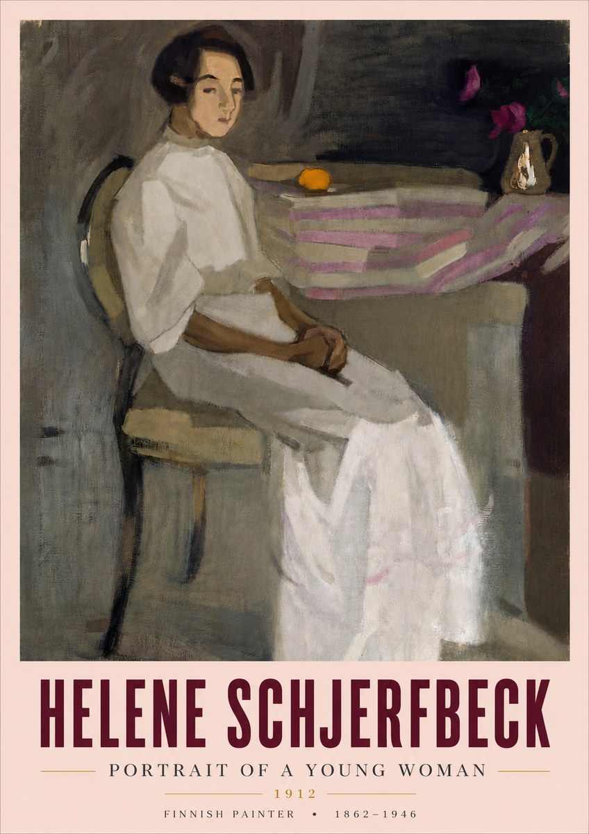 Helene Schjerfbeck Portrait of a Young Woman No5 - Poszter