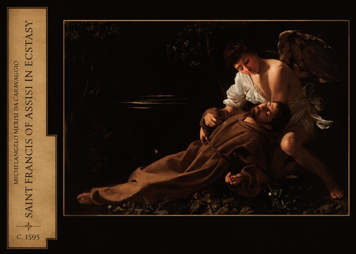 Michelangelo Merisi da Caravaggio Saint Francis of Assisi in Ecstasy No2 - Poszter