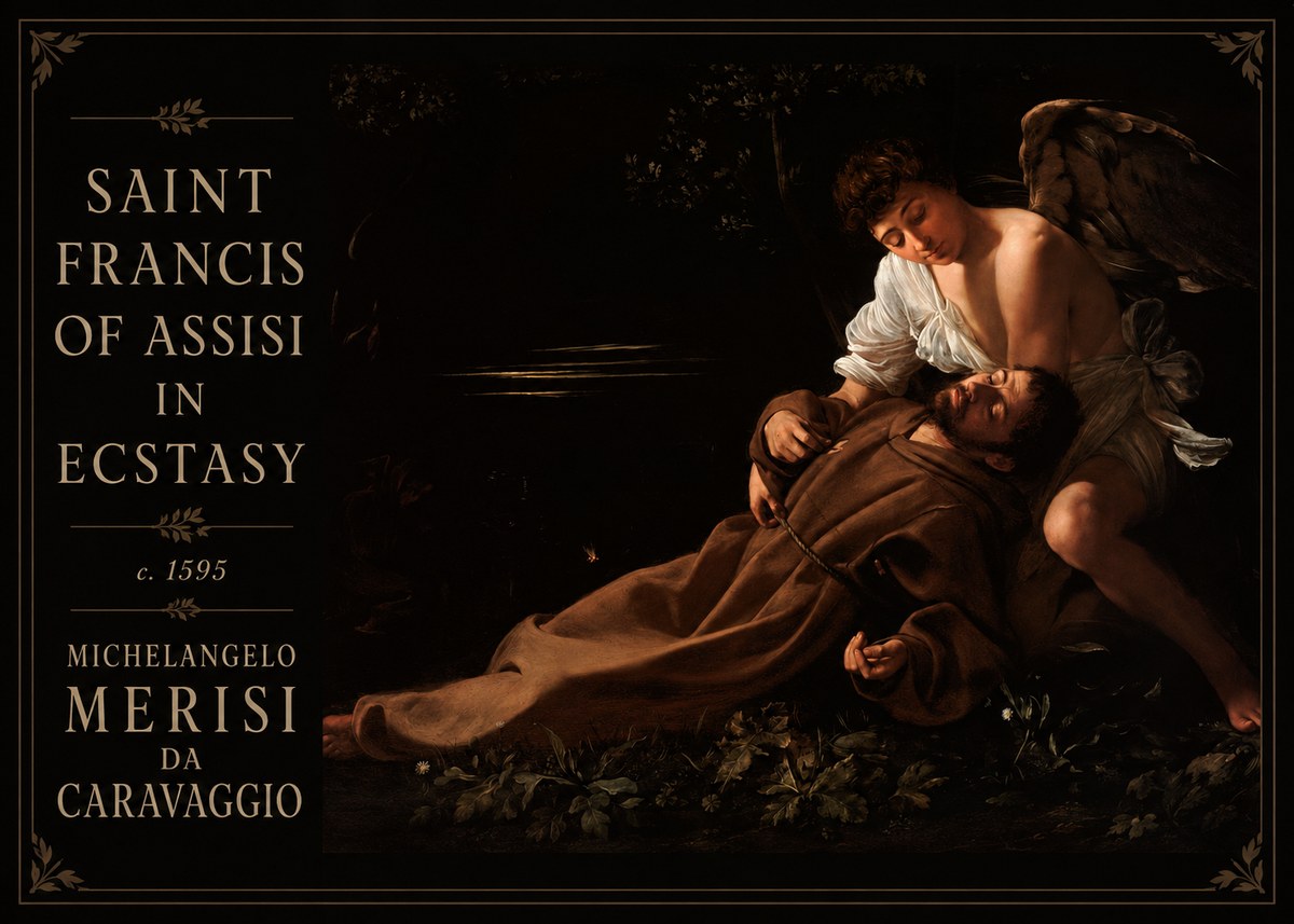 Michelangelo Merisi da Caravaggio Saint Francis of Assisi in Ecstasy No4 - Poszter