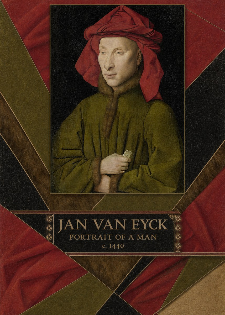 Jan van Eyck Portrait of a Man I No4 - Poszter