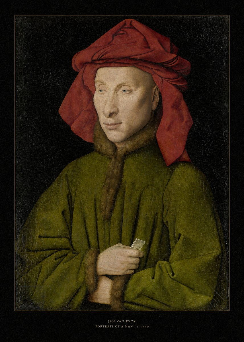 Jan van Eyck Portrait of a Man I No6 - Poszter