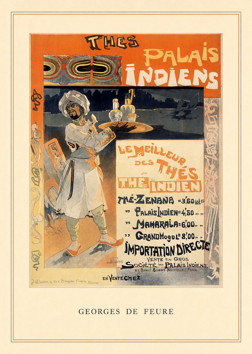 Georges de Feure Thés Palais Indien No3 - Poszter