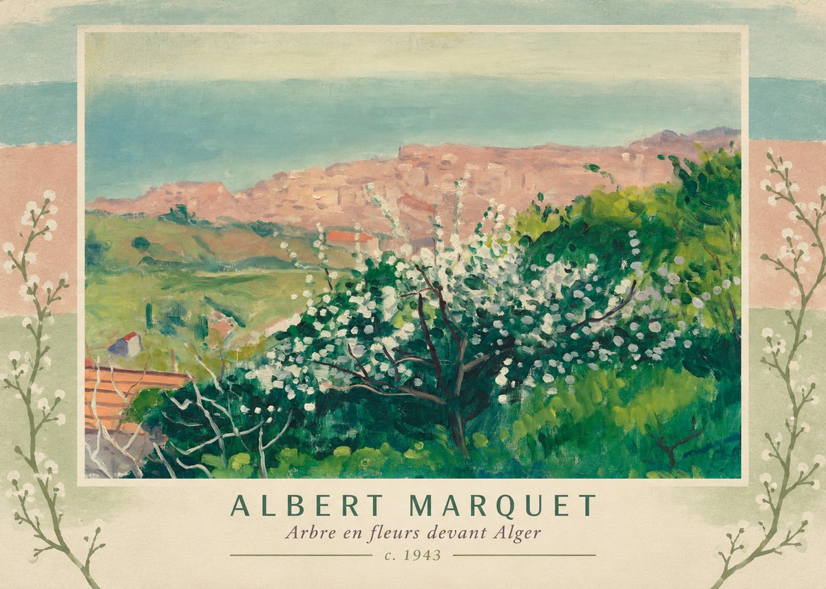Albert Marquet Arbre En Fleurs Devant Alger No4 - Poszter