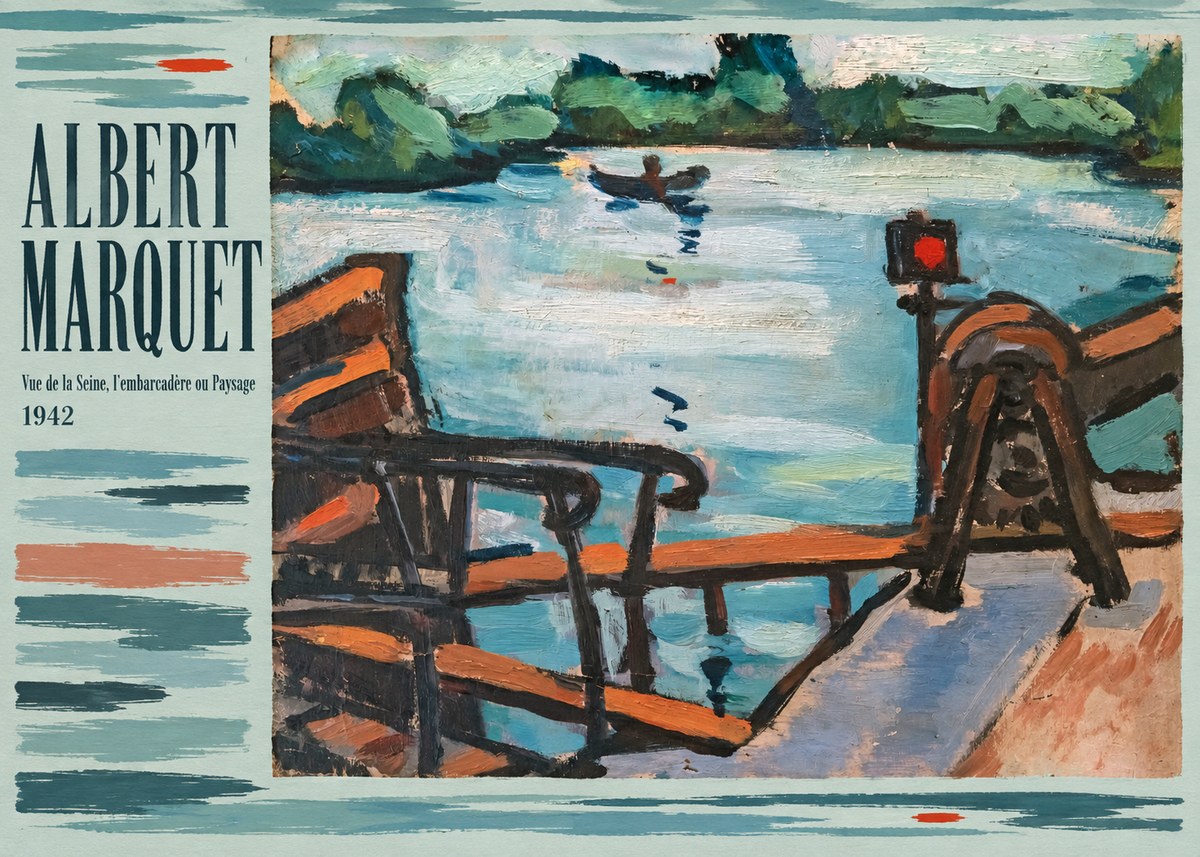 Albert Marquet Vue De La Seine, L'embarcadère Ou Paysage No3 - Poszter