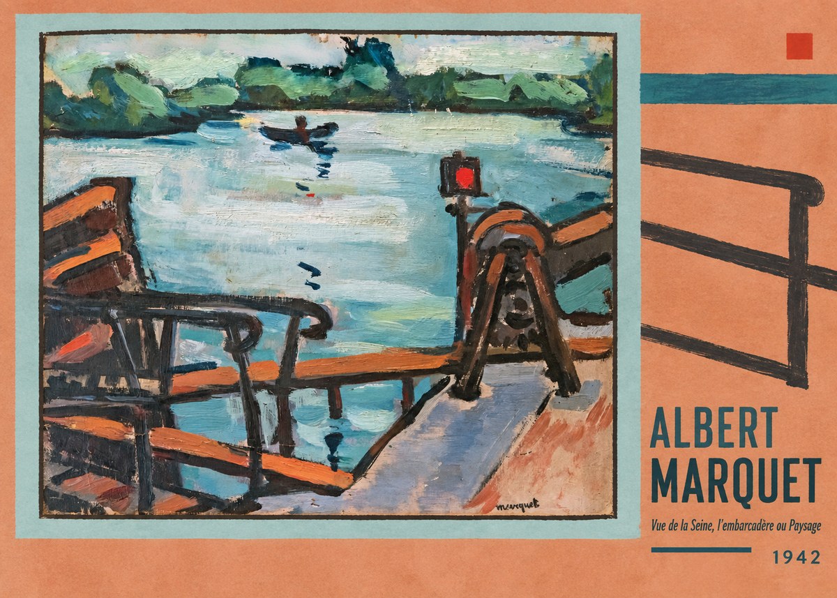 Albert Marquet Vue De La Seine, L'embarcadère Ou Paysage No6 - Poszter