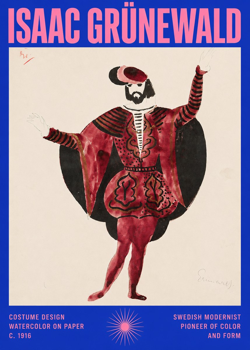 Isaac Grünewald Costume Design II No2 - Poszter