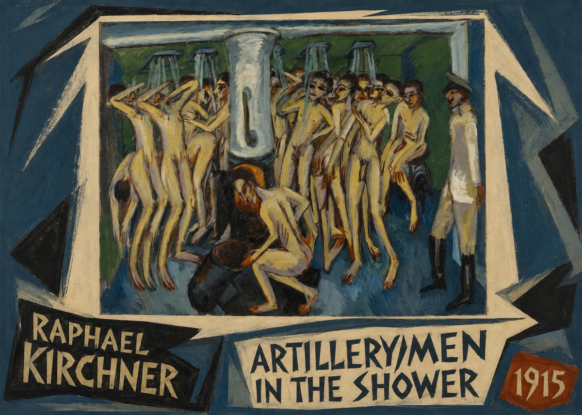 Raphael Kirchner Artillerymen in the Shower No1 - Poszter